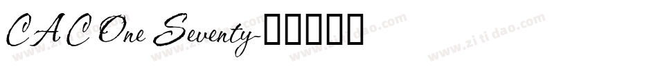 CAC One Seventy字体转换